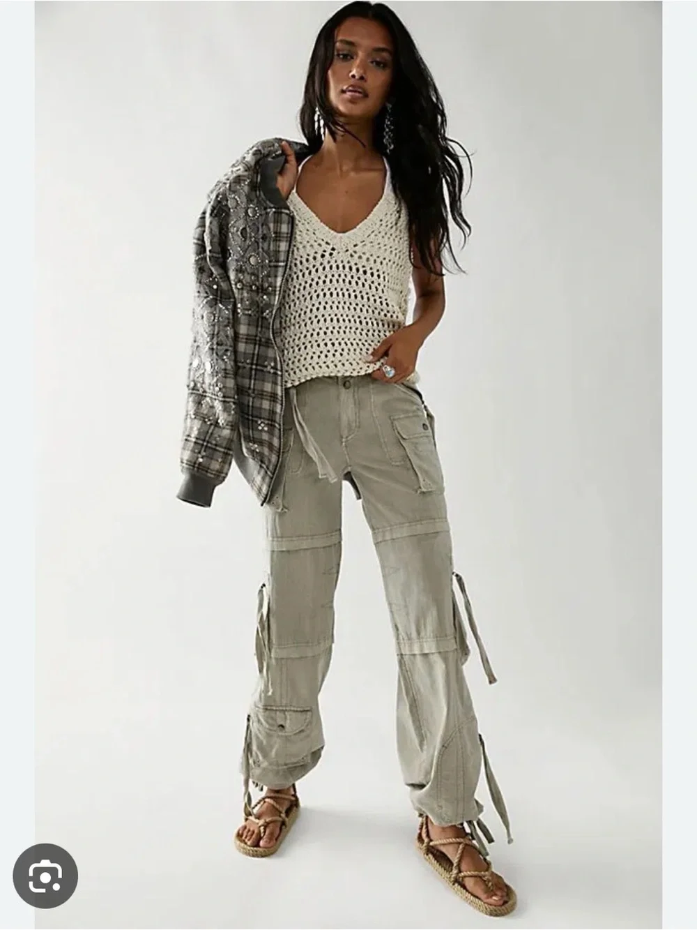 Free People Last Time Stacked Parachute Pants (professionally died BLUE)
